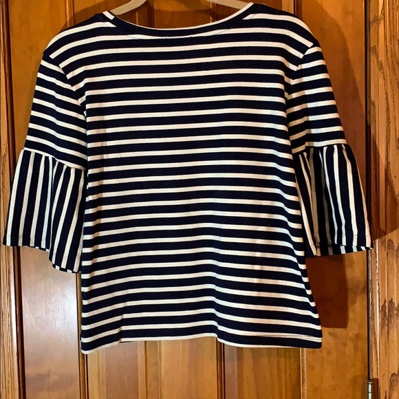 W5   cute navy/white stripe pullover top - Picture 3 of 5